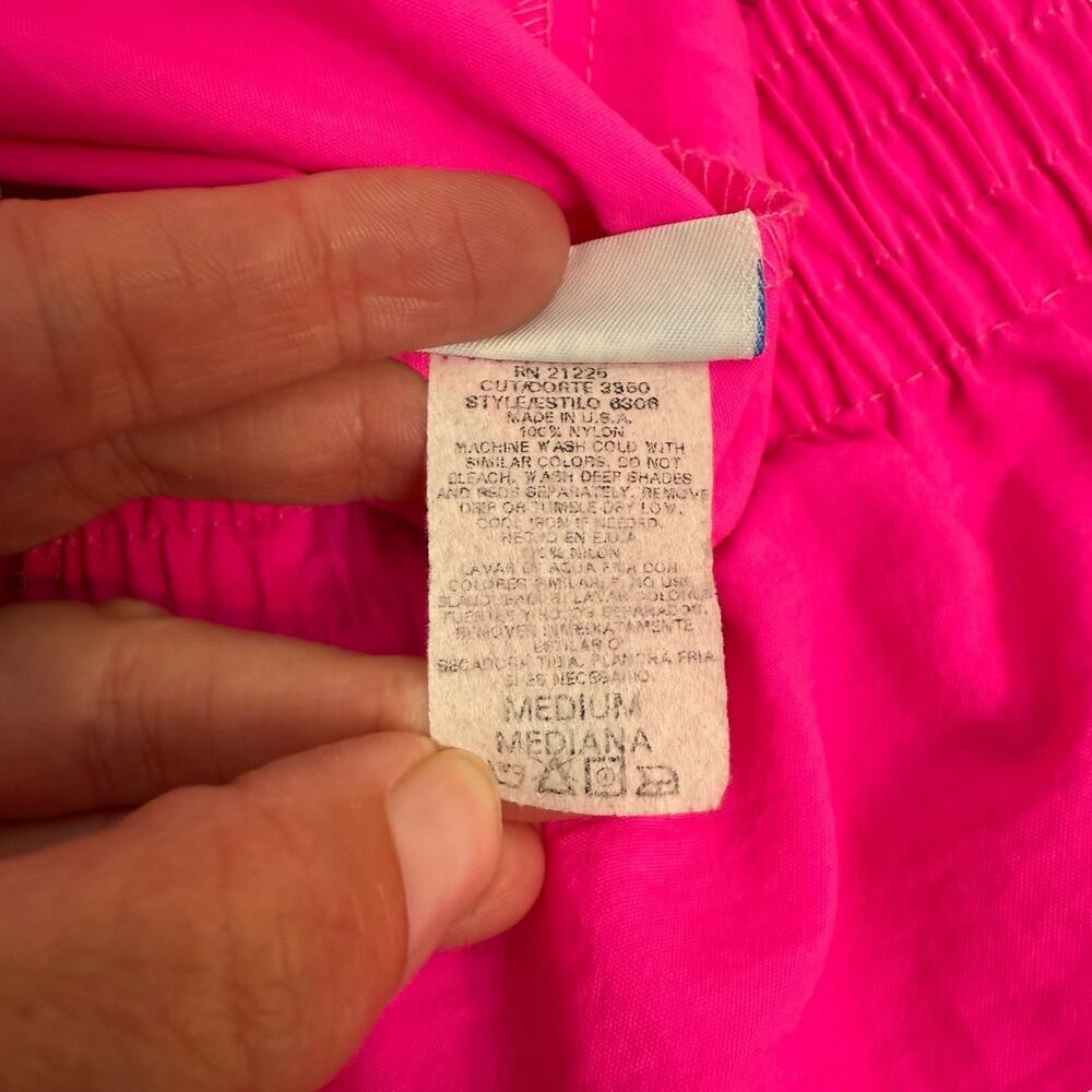 Pacific Connections Shorts Womens Medium Pink Neon 90s Vintage Windbreaker USA - Picture 6 of 7